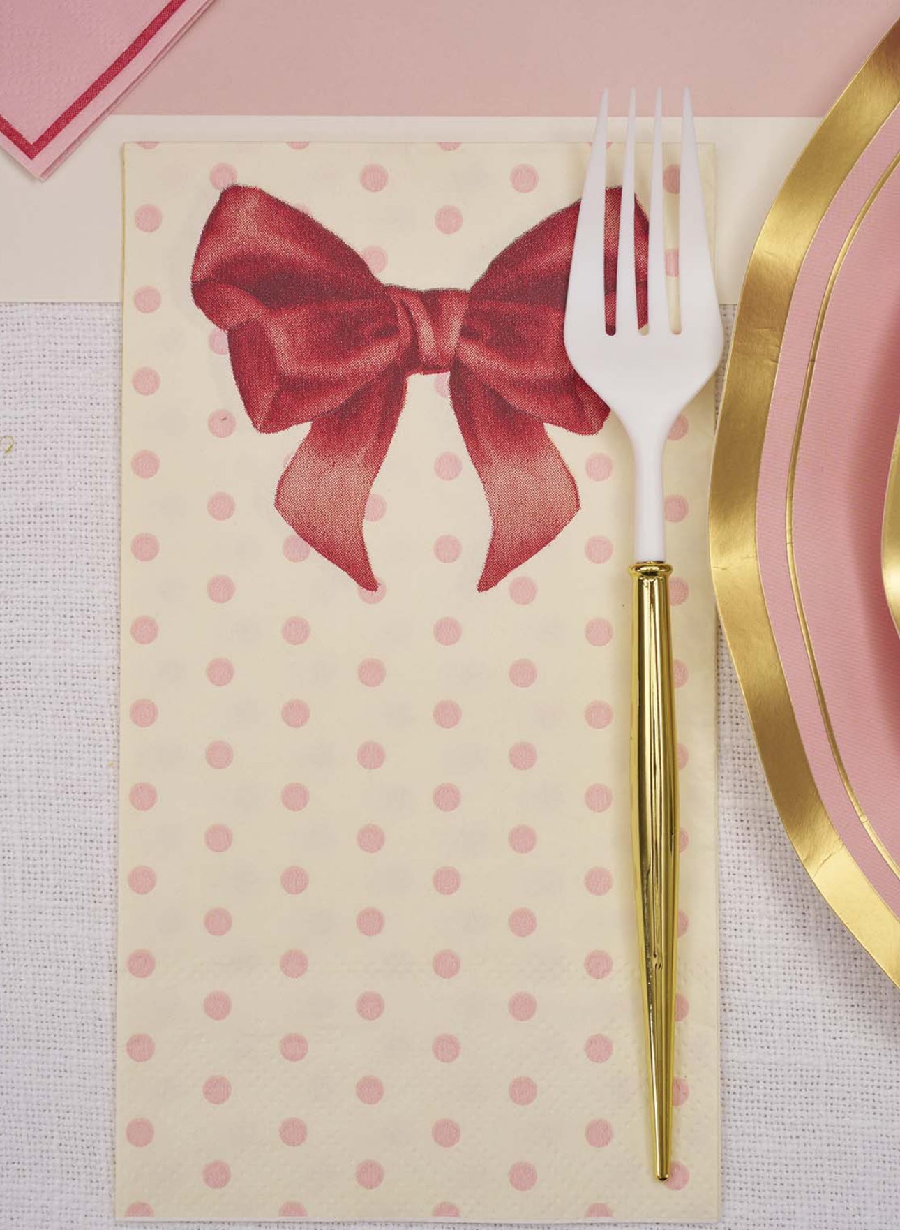 Sophistiplate “Pink Bows” Guest Towel