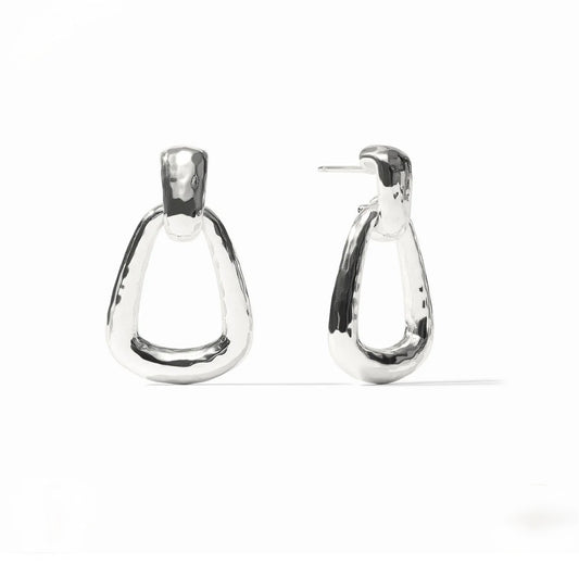Julie Vos “Sahara” Demi Doorknocker Earring -Silver
