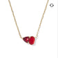 Kendra Scott Tatum Short Pendant Necklace-Gold Red Mix