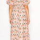Meet Me in Santorini "Peony Glow" Maxi Dress-Coral