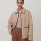 Varley “Ruiko” Zip Through Fleece-Light Taupe