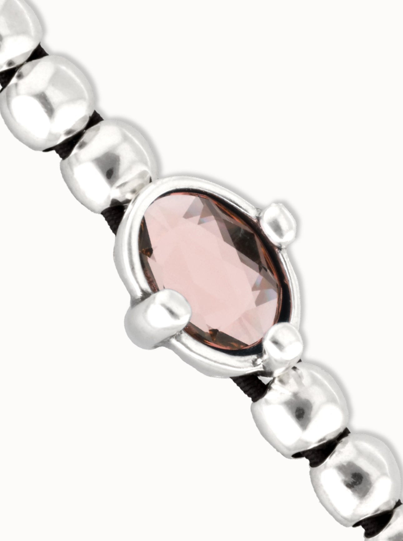 Uno de 50 “Ser Deslumbrante” (be stunning) Stretch Bracelet- Silver/Pink