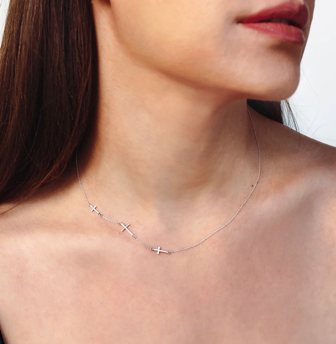 Rizen Calvary Cross Necklace-Silver