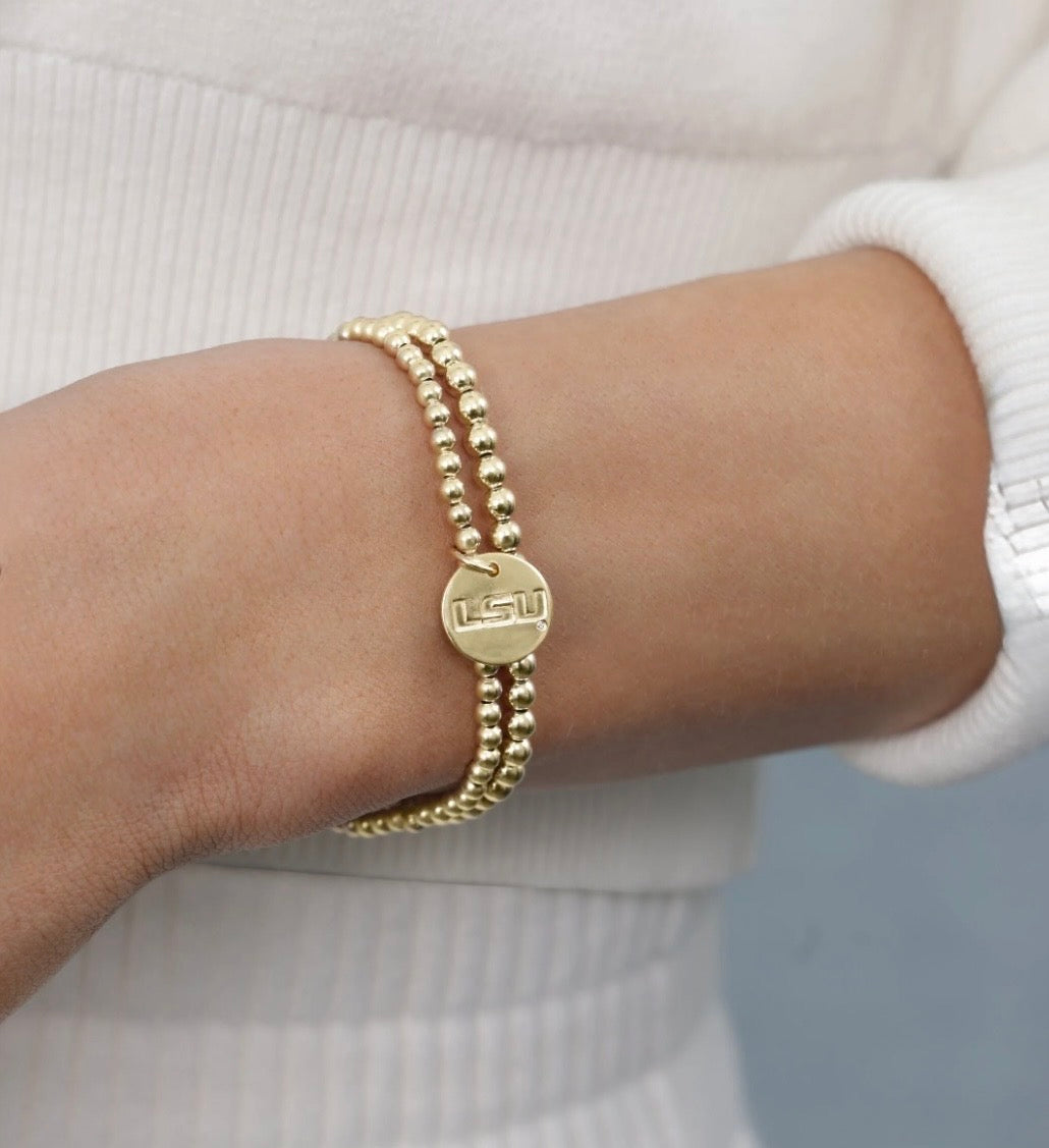 Enewton Ecollegiate Classic Gold 3mm Bracelet - University of Oklahoma Disc