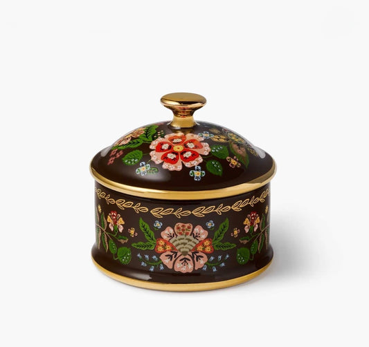 Rifle Paper Co. "Gracie " Round Porcelain Box