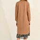 Molly Bracken Faux Suede Coat-Camel