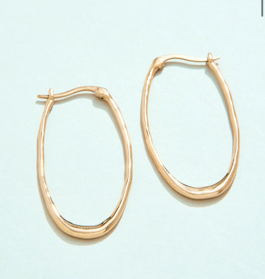 Spartina 449 SP Fiddler's Cove Hoop Earrings-Gold