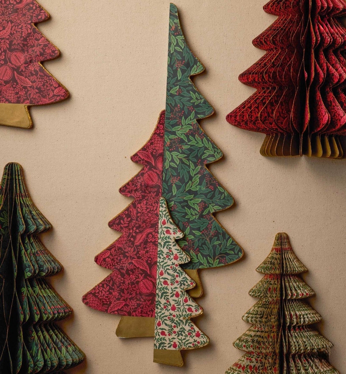 Rifle Paper Co. "Christmastide" Honeycomb Tree Decor
