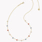 Kendra Scott Sierra Star Crystal Strand Necklace-Gold Red White Blue Mix