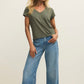 Z Supply Modern Jersey V-Neck Tee-Tea Leaf