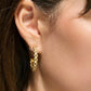 Spartina 449 SP Bridge Street Hoop Earrings 30mm-Gold/White Opal