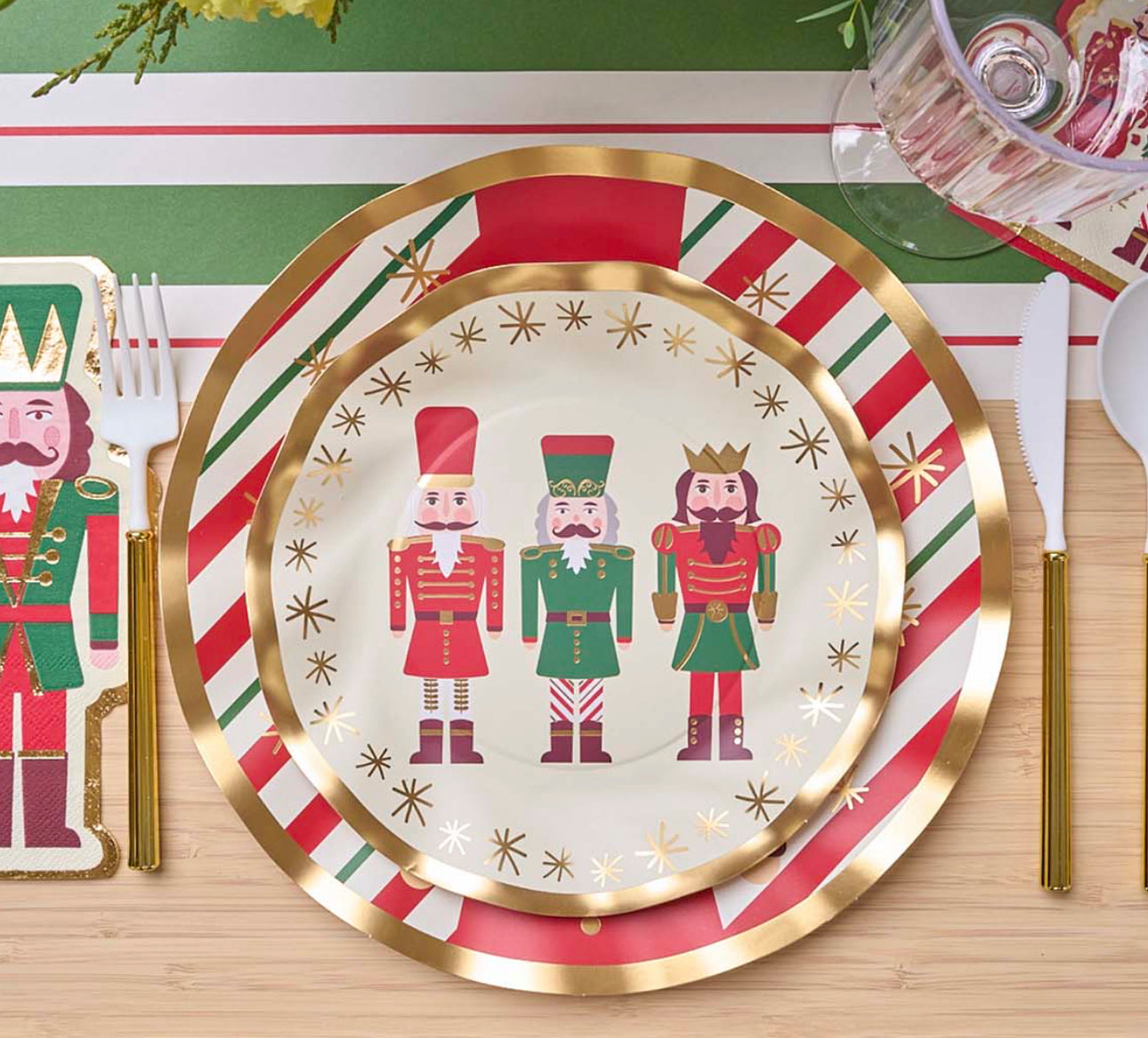 Sophistiplate Wavy Salad Plate-Nutcracker Christmas