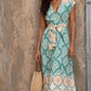 Meet Me in Santorini Button Down Dress-Olive Shell