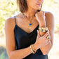 Capucine de Wulf “Cleopatra” Grande Hinged Bangle-Gold/Blue Labradorite