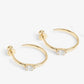 Melinda Maria “She’s on Point” 1” Lasso Hoops-Gold/White