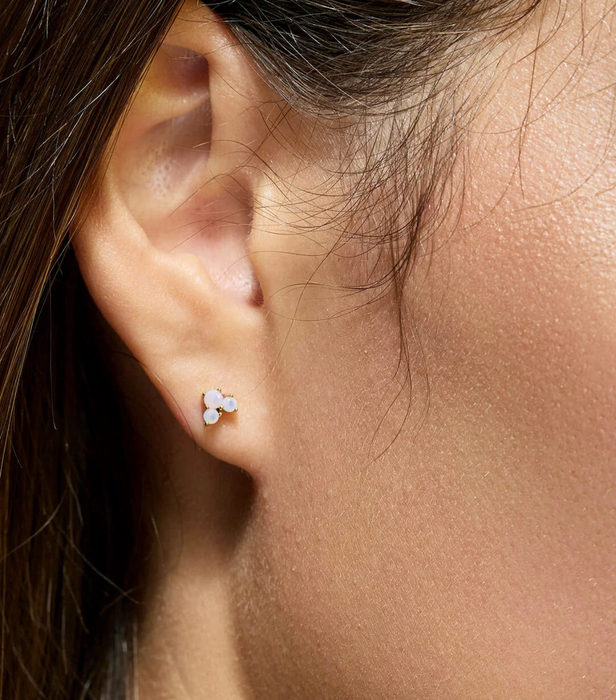 Spartina 449 SP Bubbles Flat Back Stud Earrings-Rose Opal