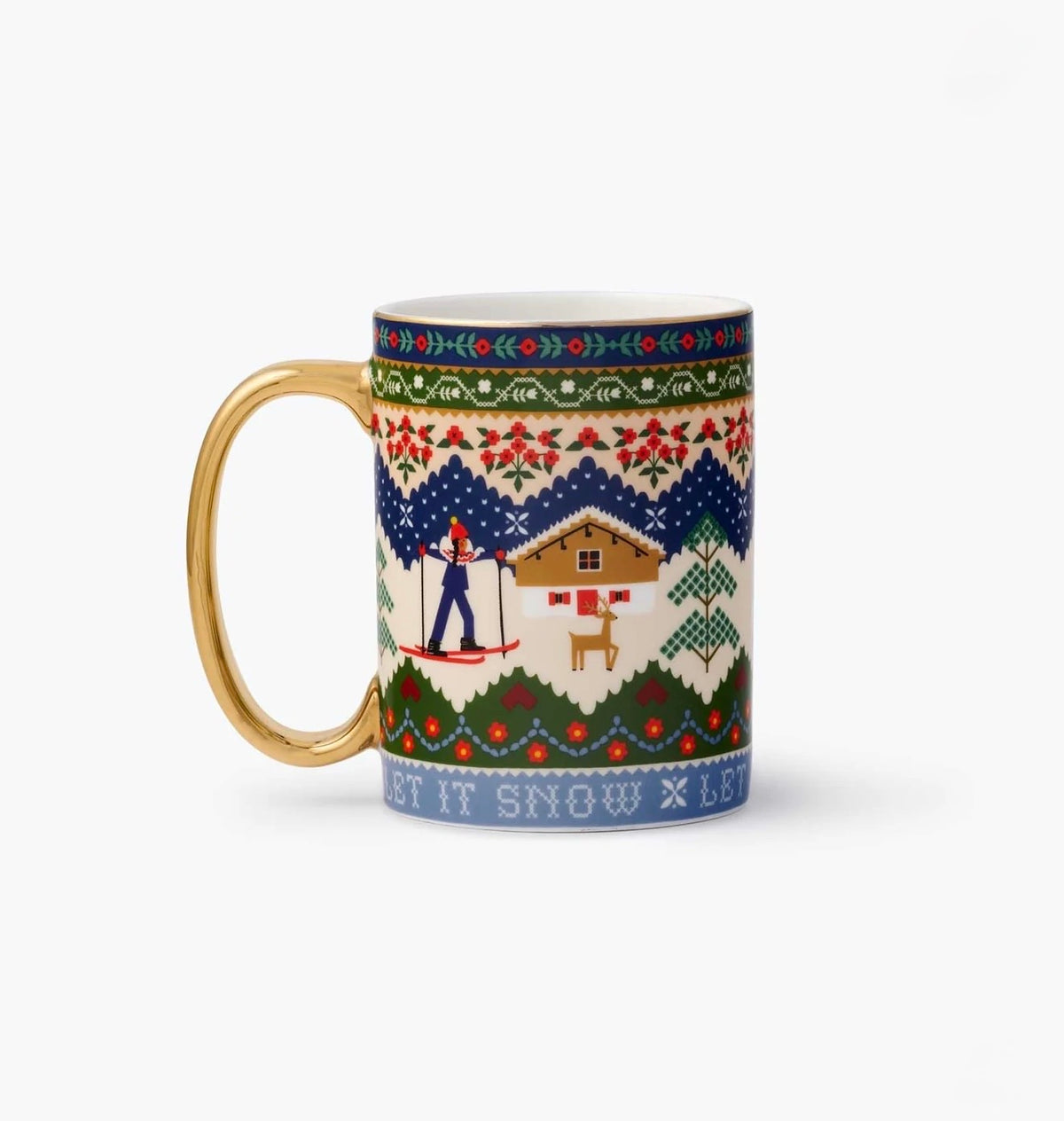 Rifle Paper Co. "Ski Chalet" Porcelain Mug