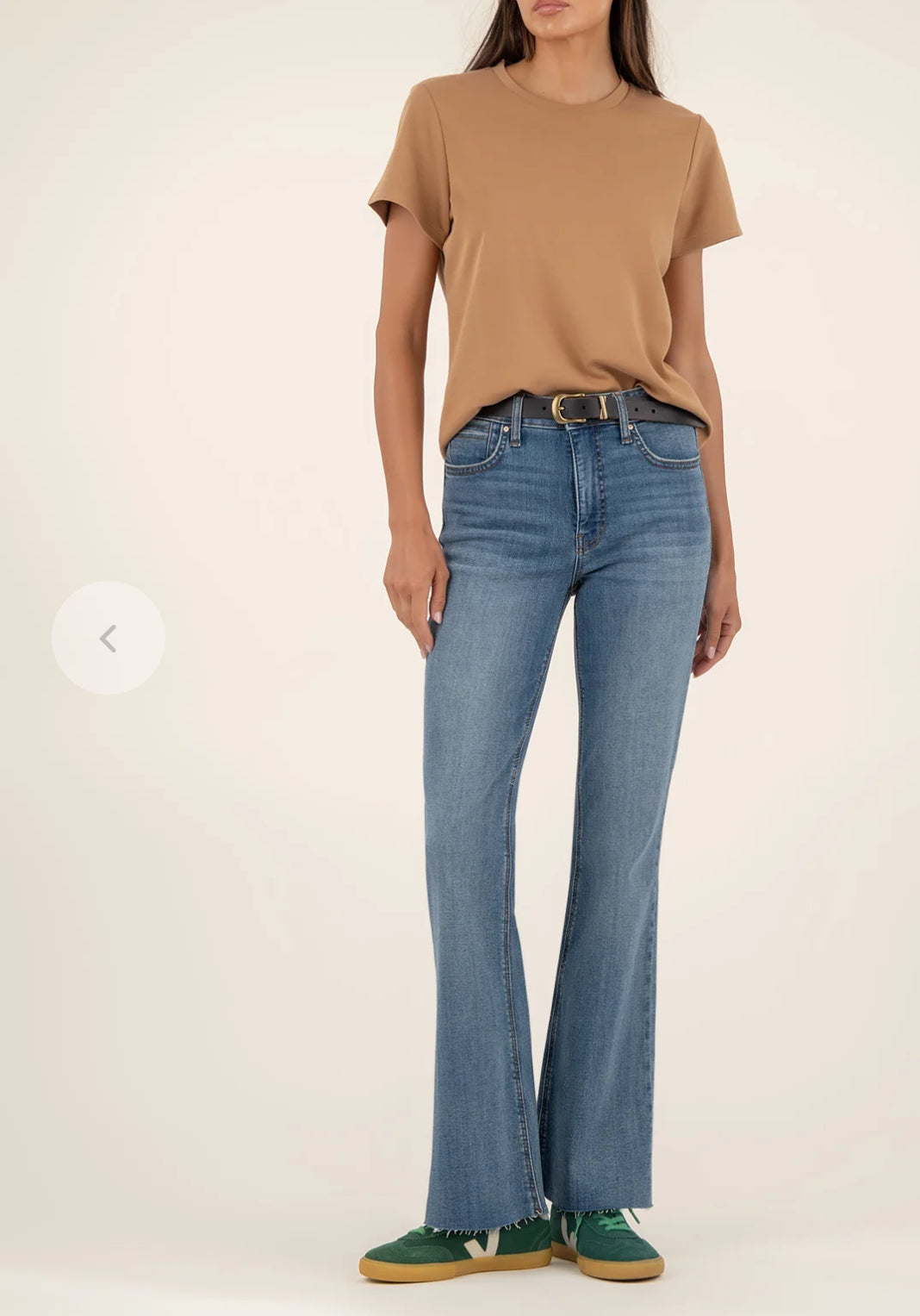 Kut from the Kloth "Stella" High Rise Fab Ab Flare-Hardworking