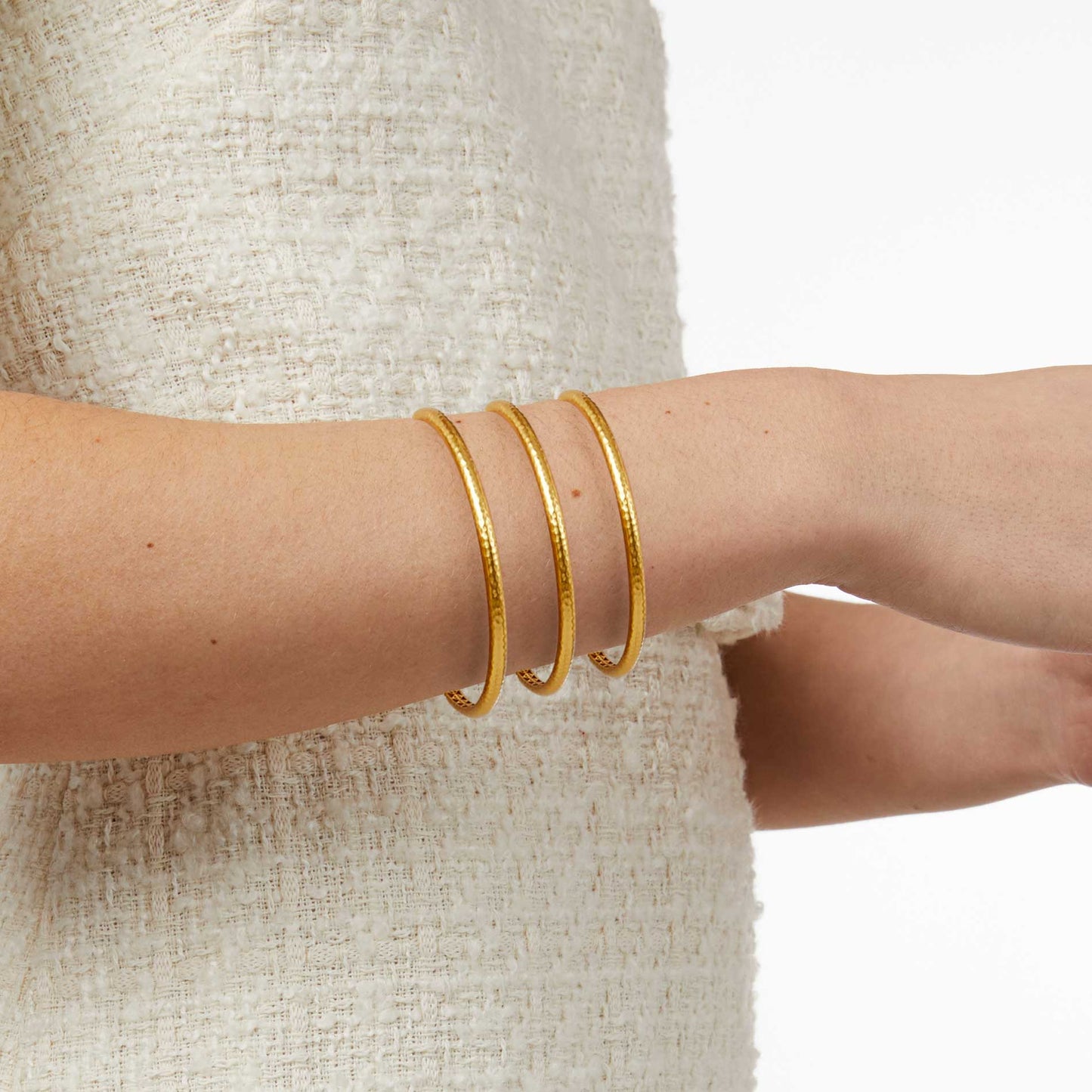Julie Vos “Havana” Demi Bangle-Gold