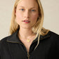 Faherty Legend™ Quarter Zip Dress-Heathered Black Twill