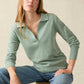 Faherty Jackson Sweater Polo-Jadeite Heather