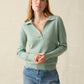 Faherty Jackson Sweater Polo-Jadeite Heather