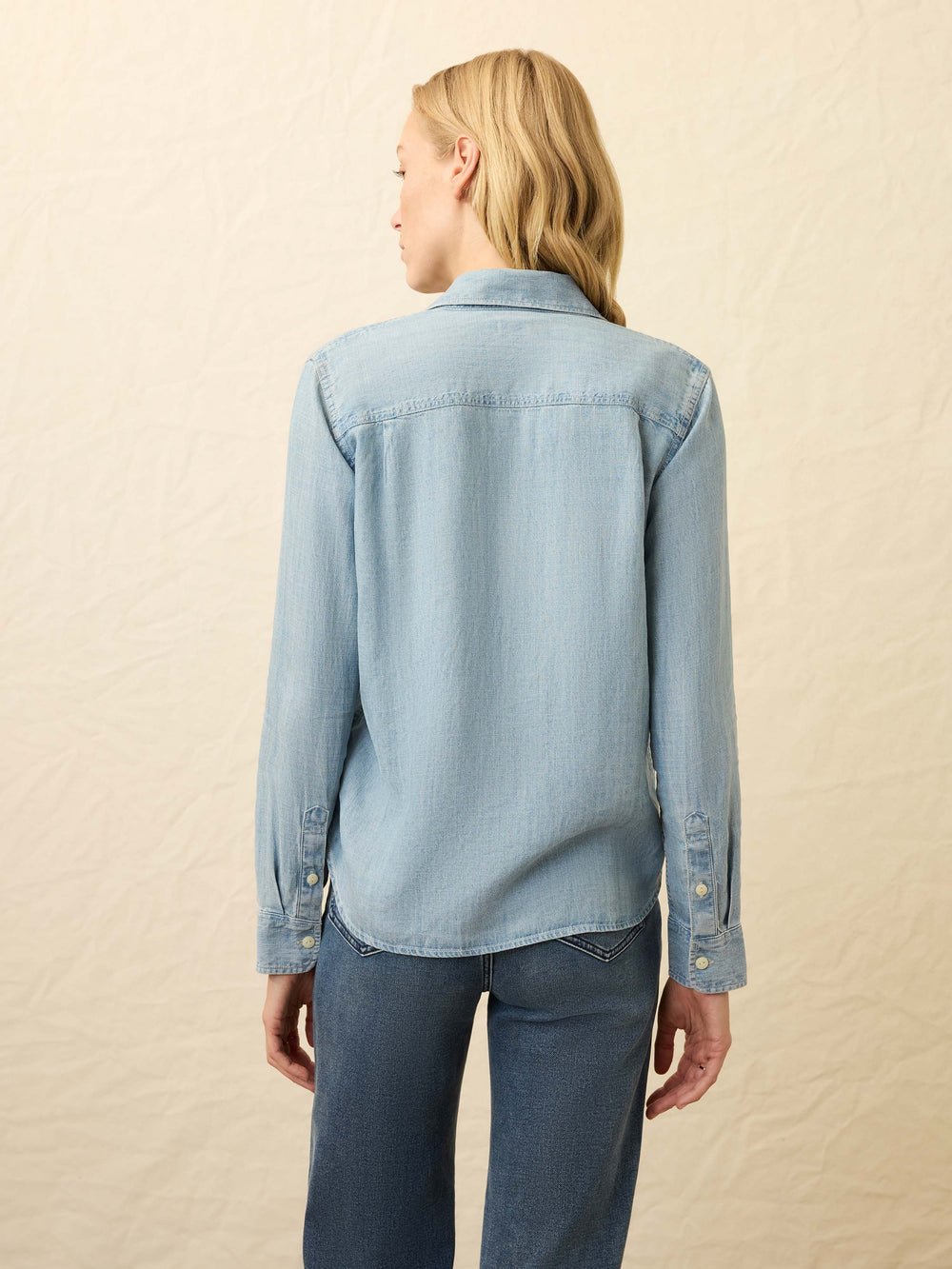Faherty Tried & True Chambray Classic Shirt-Mid Wash