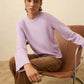 Faherty Jackson Crewneck Sweater - Ice Lilac Heather