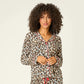PJ Salvage "Holiday Dreams" Leopard Print L/S Top
