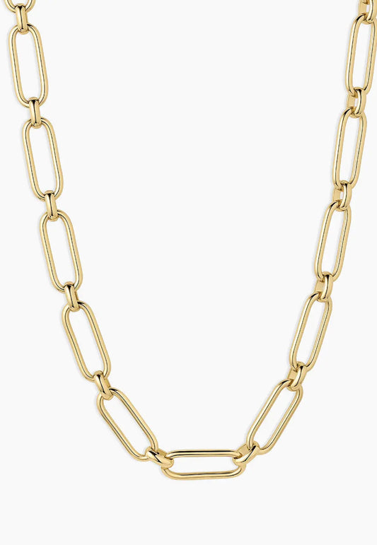 Gorjana Zoey Statement Link Necklace-Gold