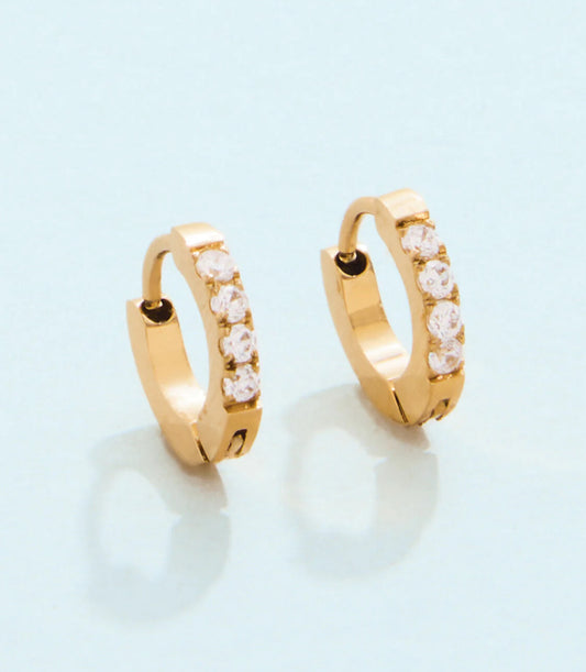 Spartina 449 SP Sunrise Hoop Earring-9mm Crystal