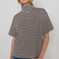 Nation LTD "Fable" Turtleneck Tee-Vintage Yarn Dye Stripe