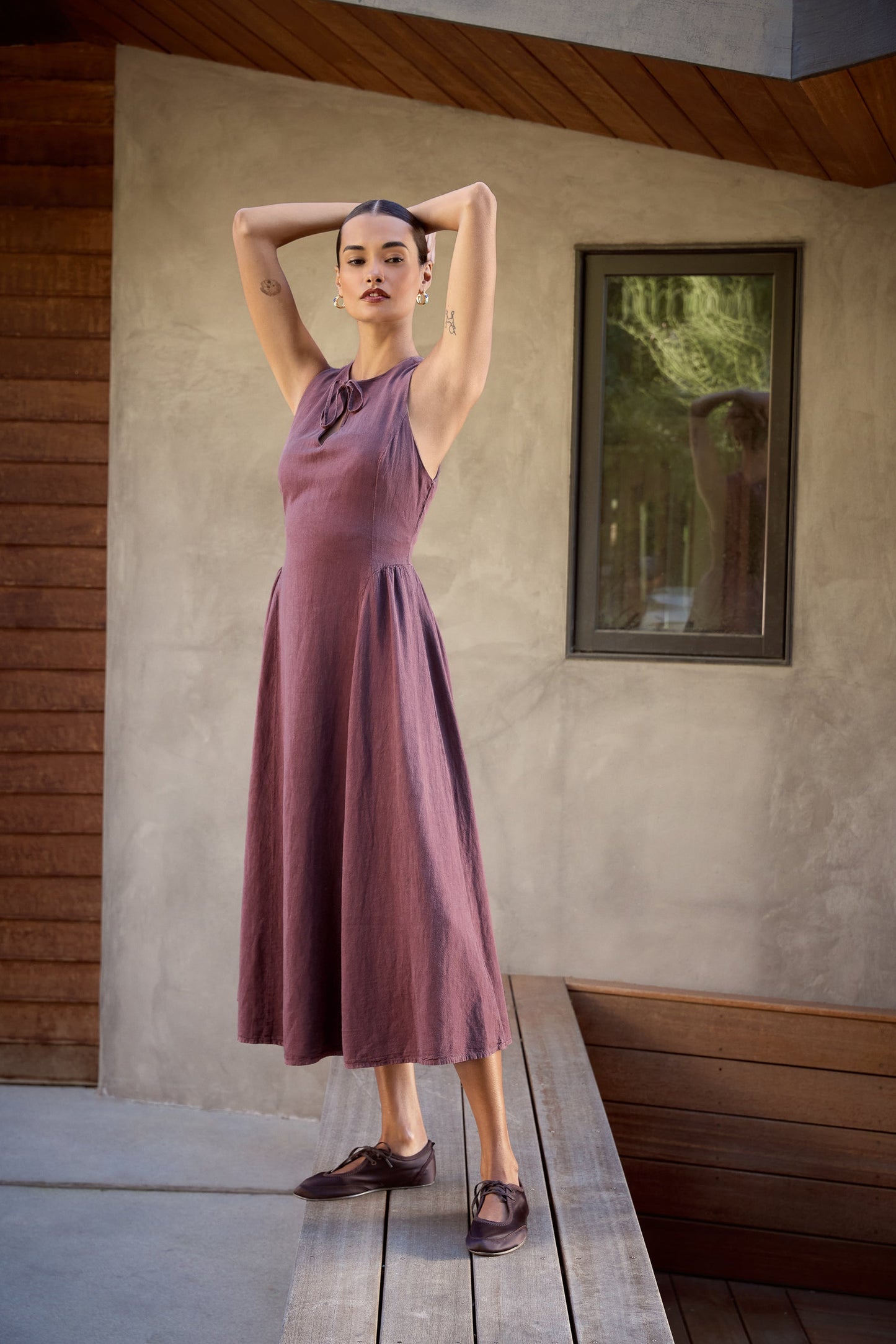 Velvet Heart "Franny" Dress- Blackberry Wine