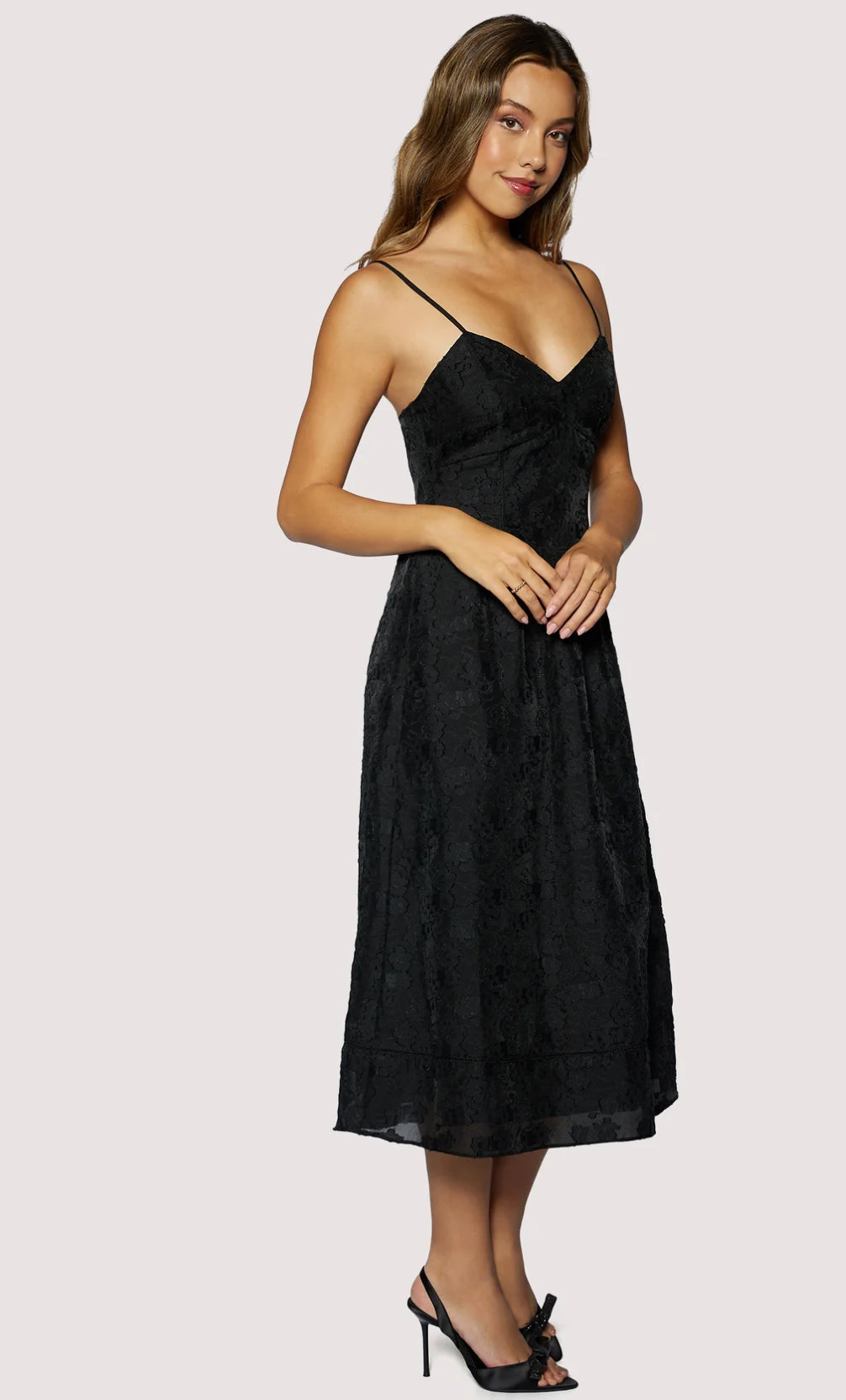 Lost + Wander “Petal Veil” Midi Dress