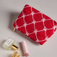 Shiraleah Tinsel Bow Zip Pouch-Red