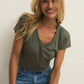 Z Supply Modern Jersey V-Neck Tee-Tea Leaf