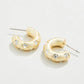 Spartina 449 Chubby Hoop Earrings-Crystal