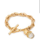 Spartina 449 Pineapple Bauble Toggle Bracelet-Gold