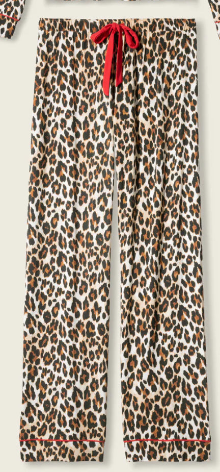 PJ Salvage "Holiday Dreams" Leopard Print Pants