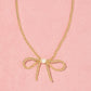 Beaded Blondes "Gold Bow" Necklace-16"