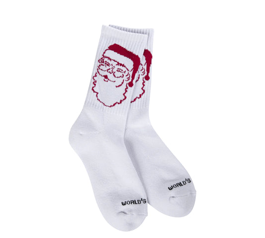 Crescent Sock Co. "Santa Claus" Crew-White
