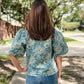 THML "Carter" V-Neck Top-Blue