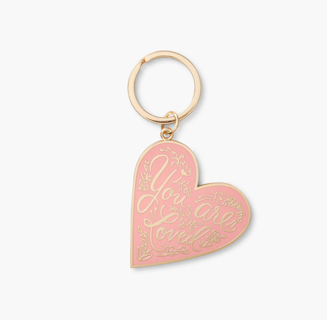 Rifle Paper Co. "You are Loved" Enamel Keychain
