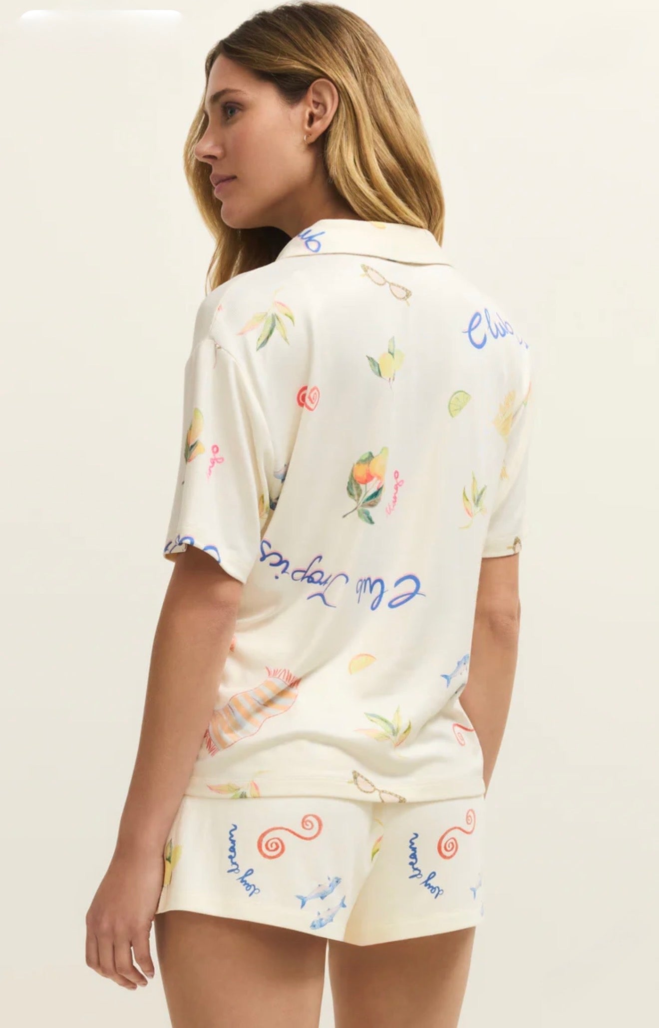 Z Supply Beach Days PJ Top-Vanilla Ice