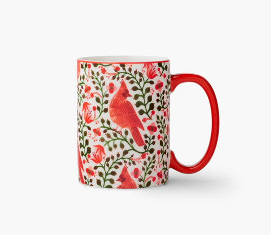 Rifle Paper Co. "Christmas Cardinals" Porcelain Mug
