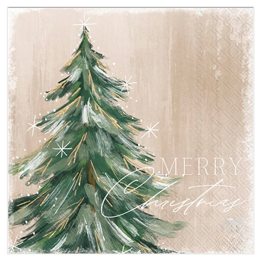 Boston International "Gilded Painterly Tree" Cocktail Napkins 20ct.