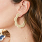 Spartina 449 Scalloped Straw Hoop Earring-Natural