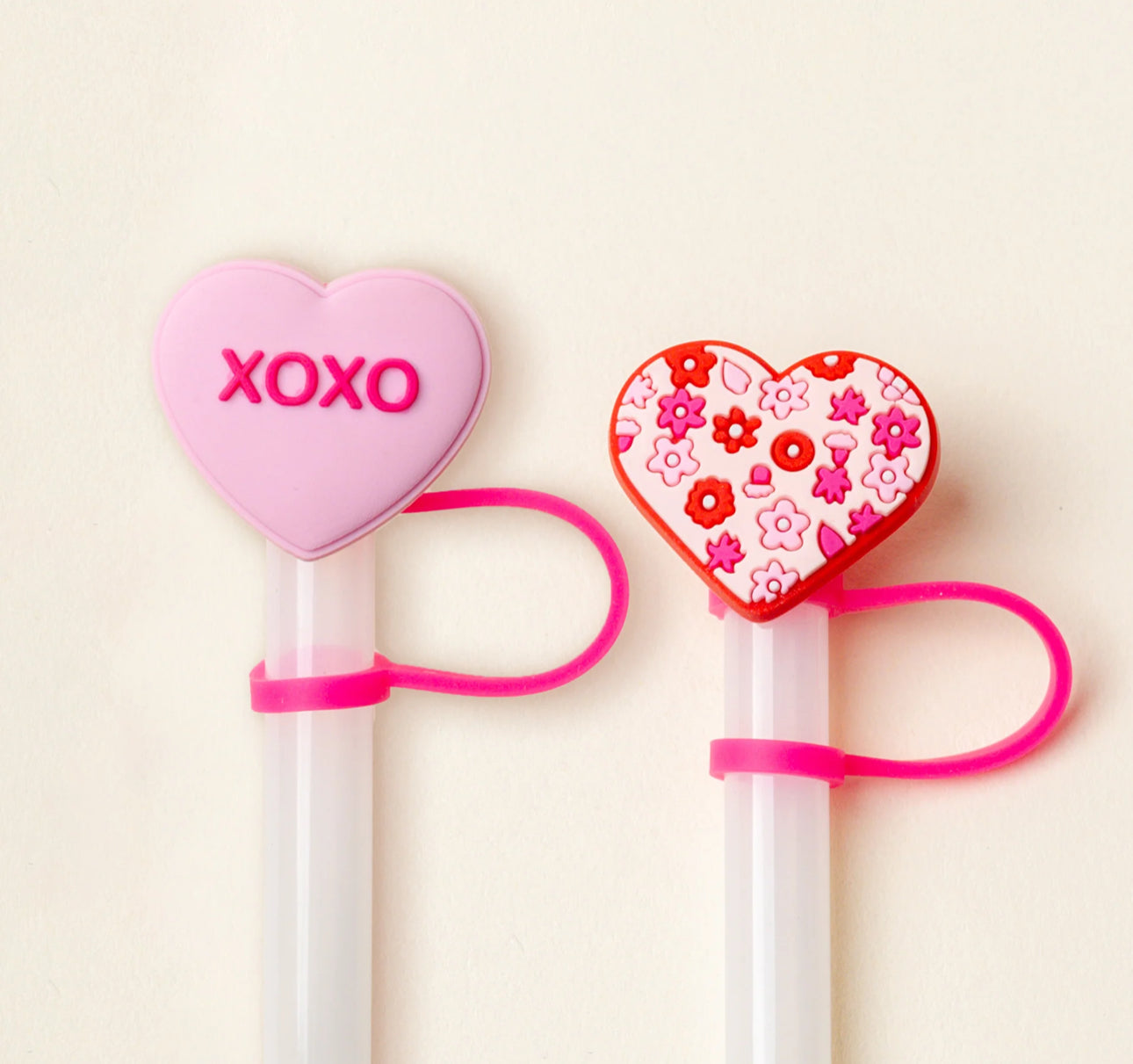 The Darling Effect Straw Topper-Hugs & Kisses