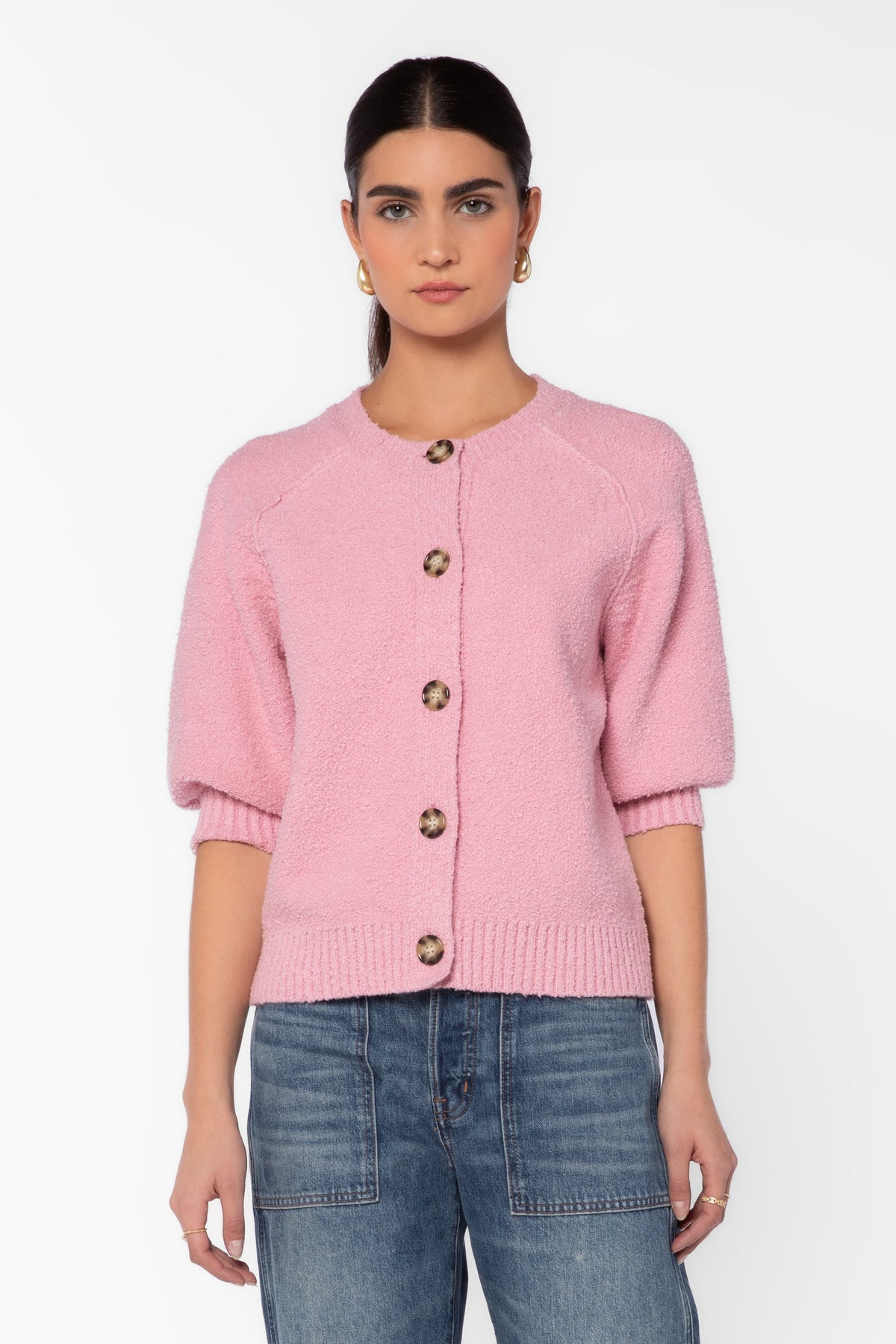 Velvet Heart "Felicia" Knit Sweater-Rose Tea