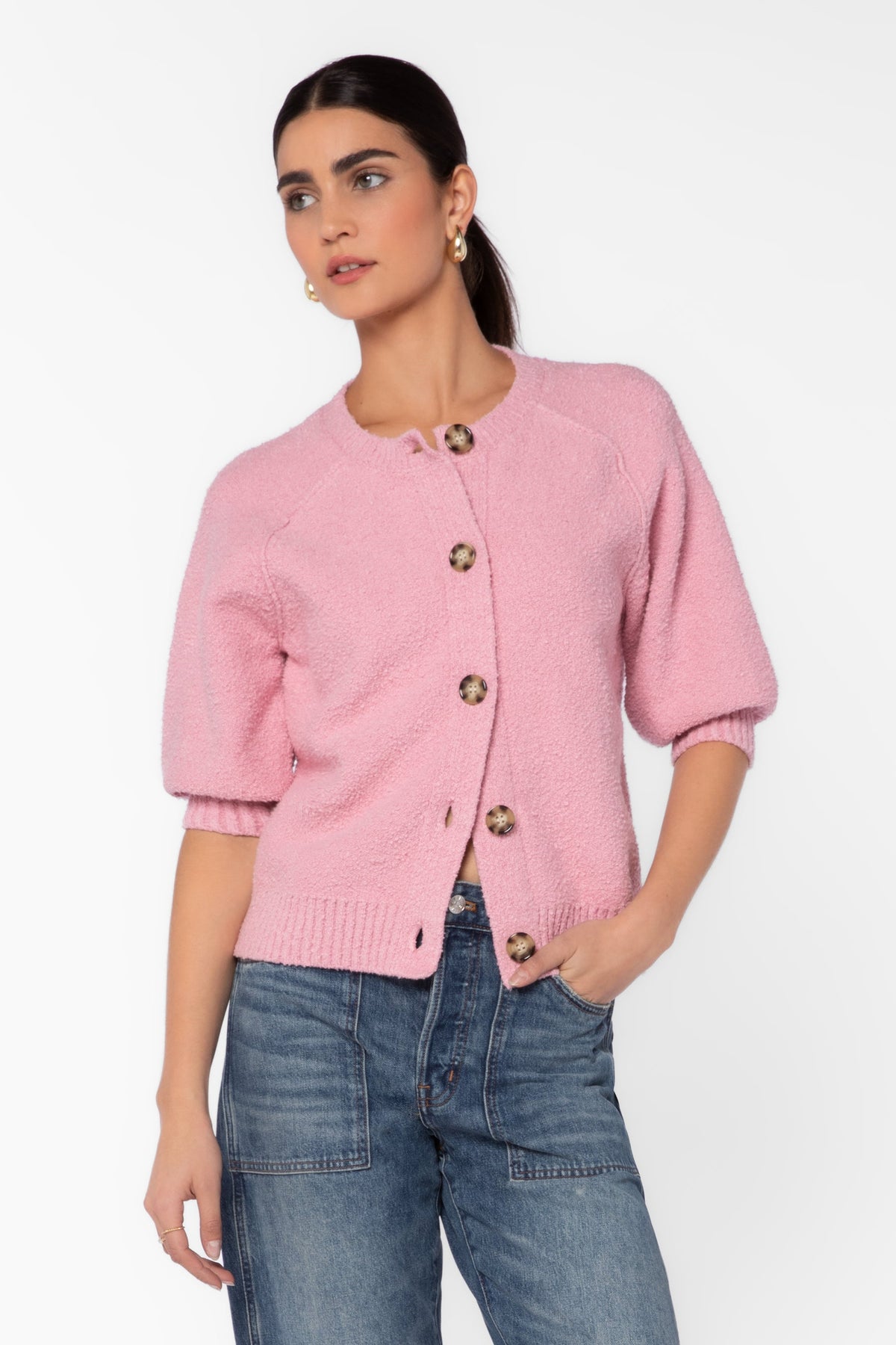 Velvet Heart "Felicia" Knit Sweater-Rose Tea